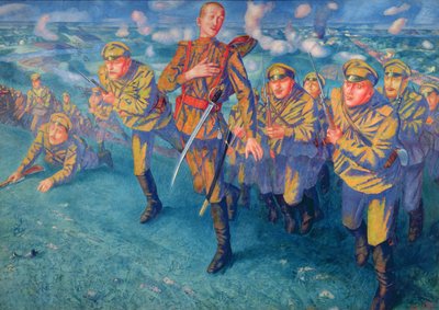 In the Firing Line, 1916 by Kuzma Sergeevich Petrov Vodkin